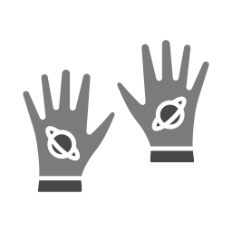 Space gloves icon