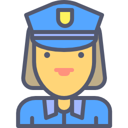 femme policier Icône