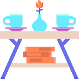 mesa de café icono