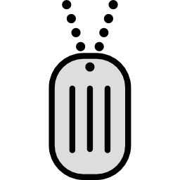 placa de identidad icono