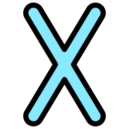 Letter x icon