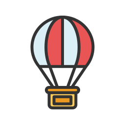 Hot air ballon icon