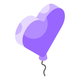 balão de coração Ícone