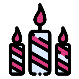 candela di compleanno icona