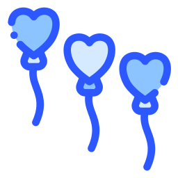 balon w kształcie serca ikona