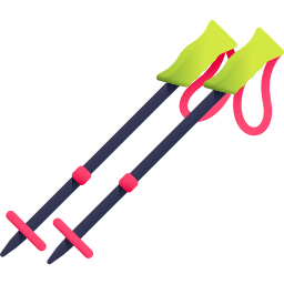 Ski sticks icon