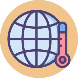 il riscaldamento globale icona