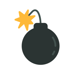 explosión de una bomba icono