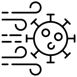 coronavirus verspreiding icoon