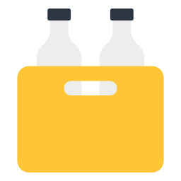 cartone per bottiglie icona