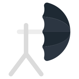 ombrello fotografico icona