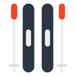 Skiing tools icon