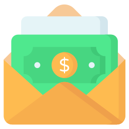 Currency envelope icon