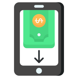 Mobile currency download icon