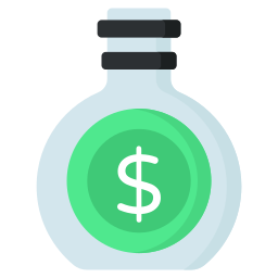 Currency bottle icon