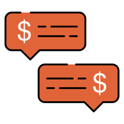 Financial chat icon