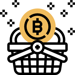 Bitcoin basket icon