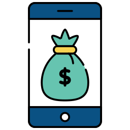 pieniądze mobilne ikona