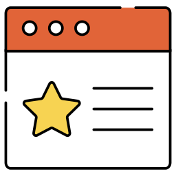 calificación web icono