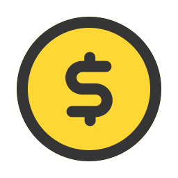 Dollar coin icon