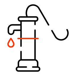 Винтажный водяной насос иконка