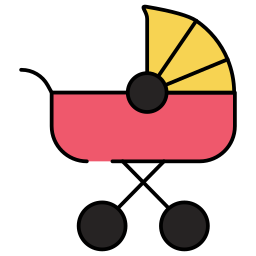 Baby carriage icon