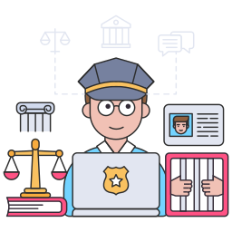 Law implementation icon