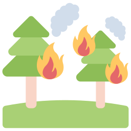quema de arbustos icono