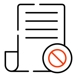 documento prohibido icono