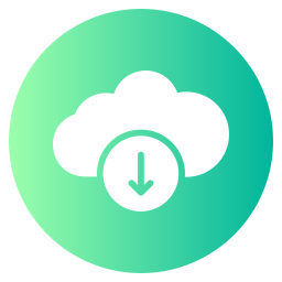 Cloud downloading icon