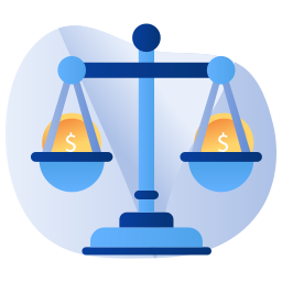 sprawiedliwość finansowa ikona