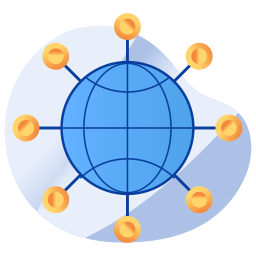 réseau mondial Icône