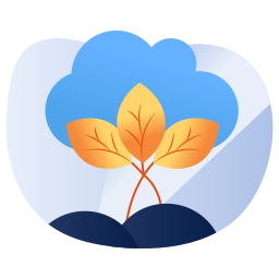 Cloud leaves icon