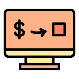 Online transaction icon