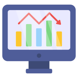 statistiche in linea icona