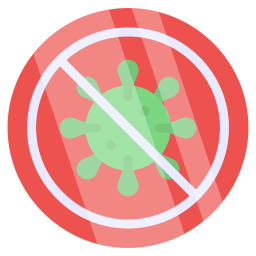 prohibición del coronavirus icono