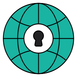 Worldwide security icon