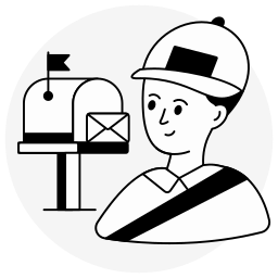 Letter carrier icon