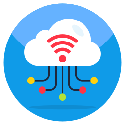 rete wireless cloud icona