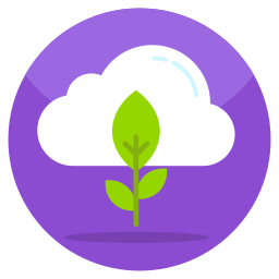 Cloud plant icon