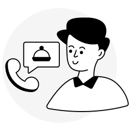 Food delivery call icon