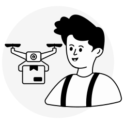 entrega con drones icono
