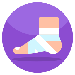 Foot plaster icon