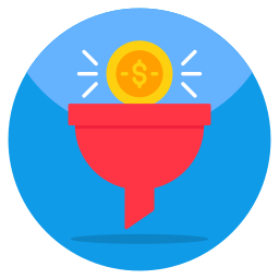 Financial filtration icon