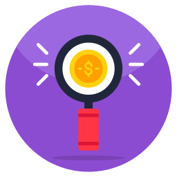 Cash analysis icon