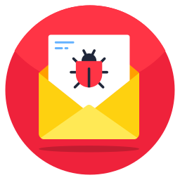 Infected mail icon