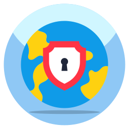 Worldwide security icon