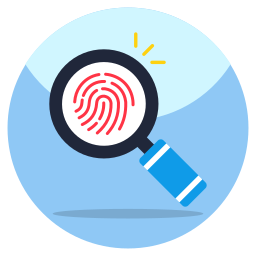 Fingerprint lock icon