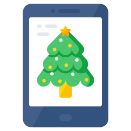 celebração de natal em smartphones Ícone