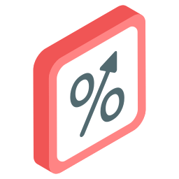 Discount growth icon